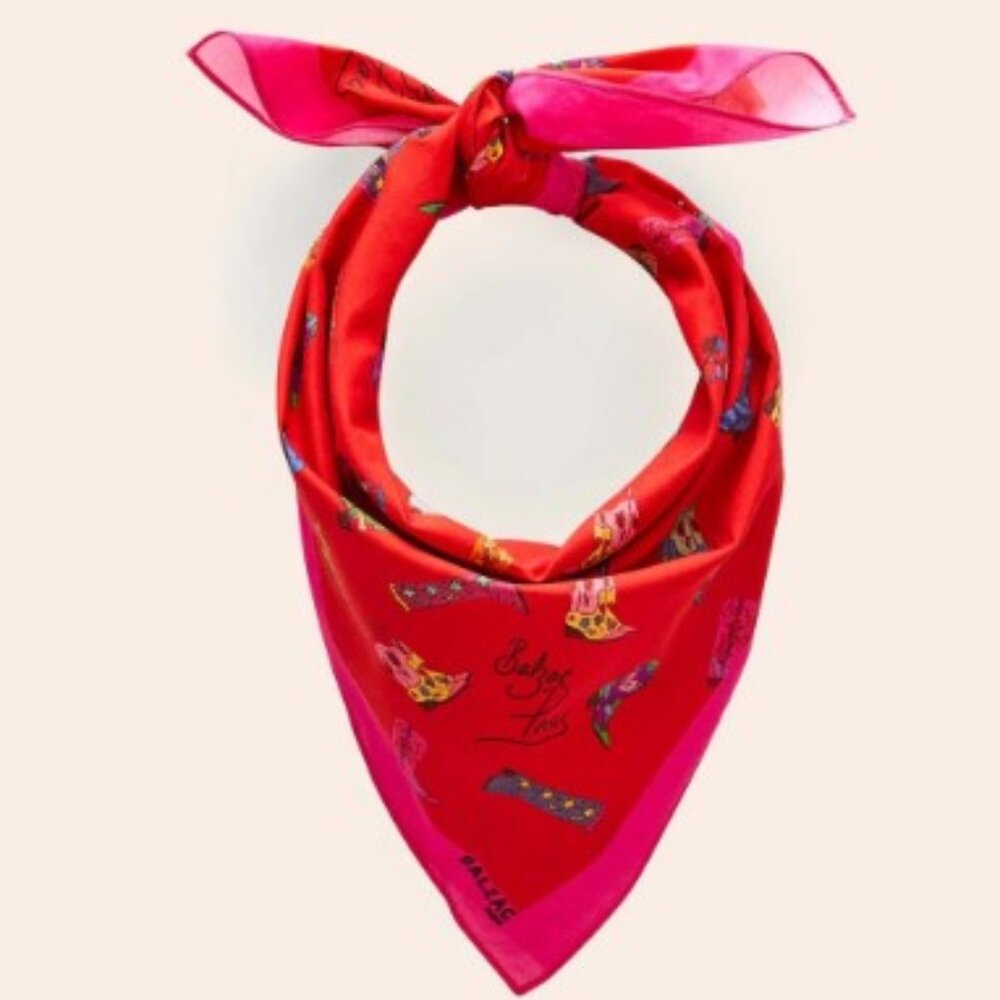 Balzac Paris Paros cowboy boots scarf NWT